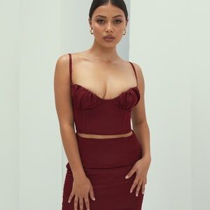 Burgundy corset from mistress rocks